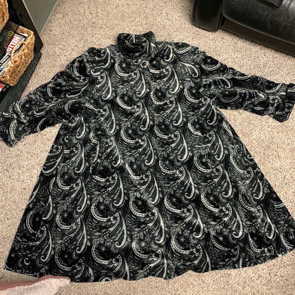 Vintage velvet swing coat